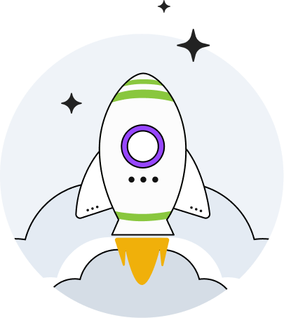 Rocket going to the space